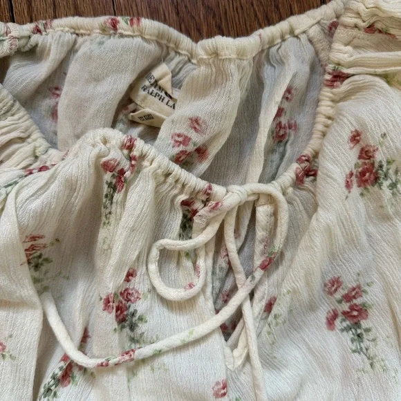 Ralph Lauren Cream Floral Blouse - Picture 3 of 4